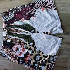 Men's Multicolor Patterned Athletic Shorts